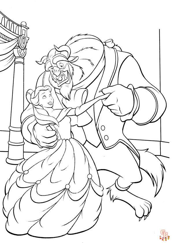 Beauty and the Beast Coloring Pages 6