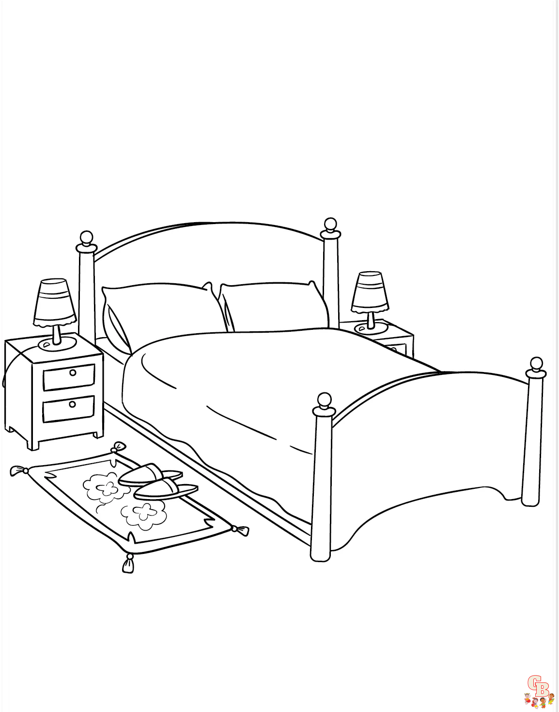 Bedroom Coloring Pages 1