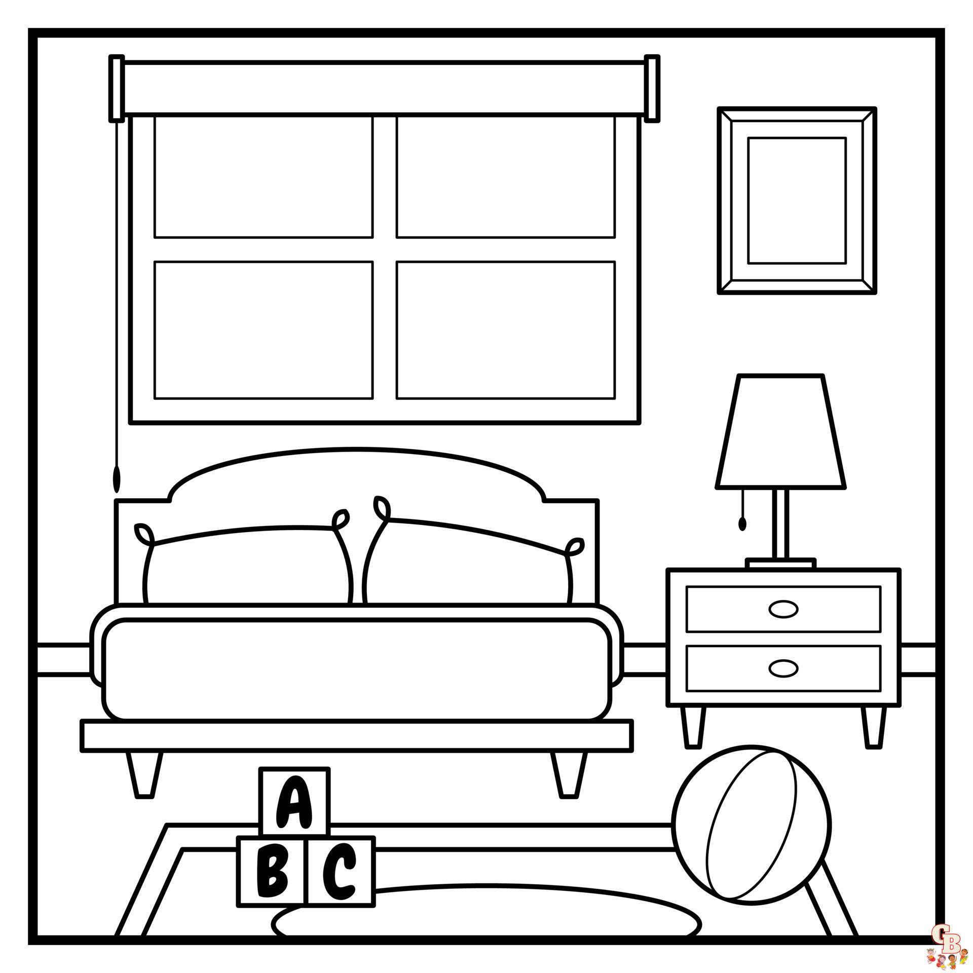 Bedroom Coloring Pages 2