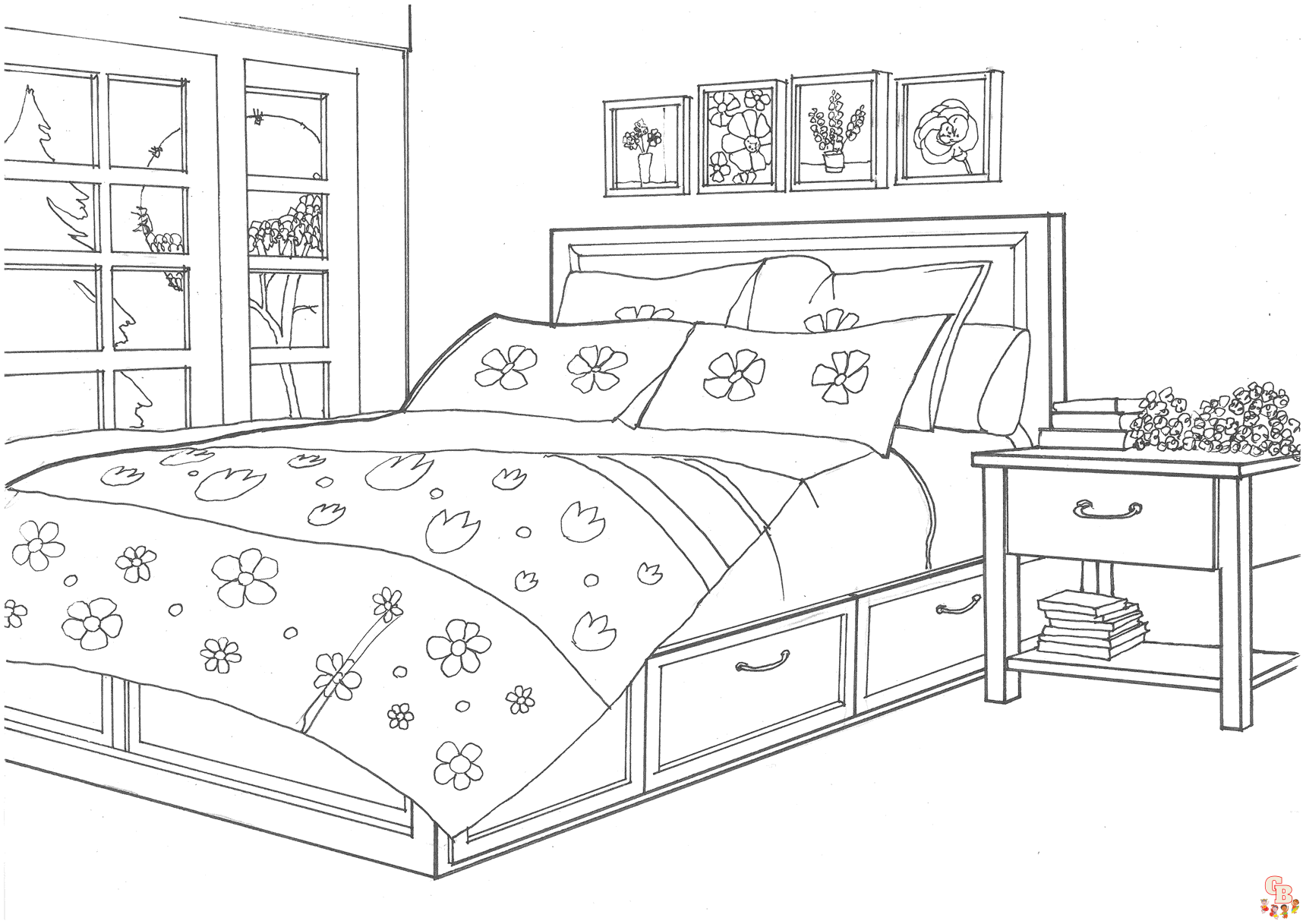 Bedroom Coloring Pages 2