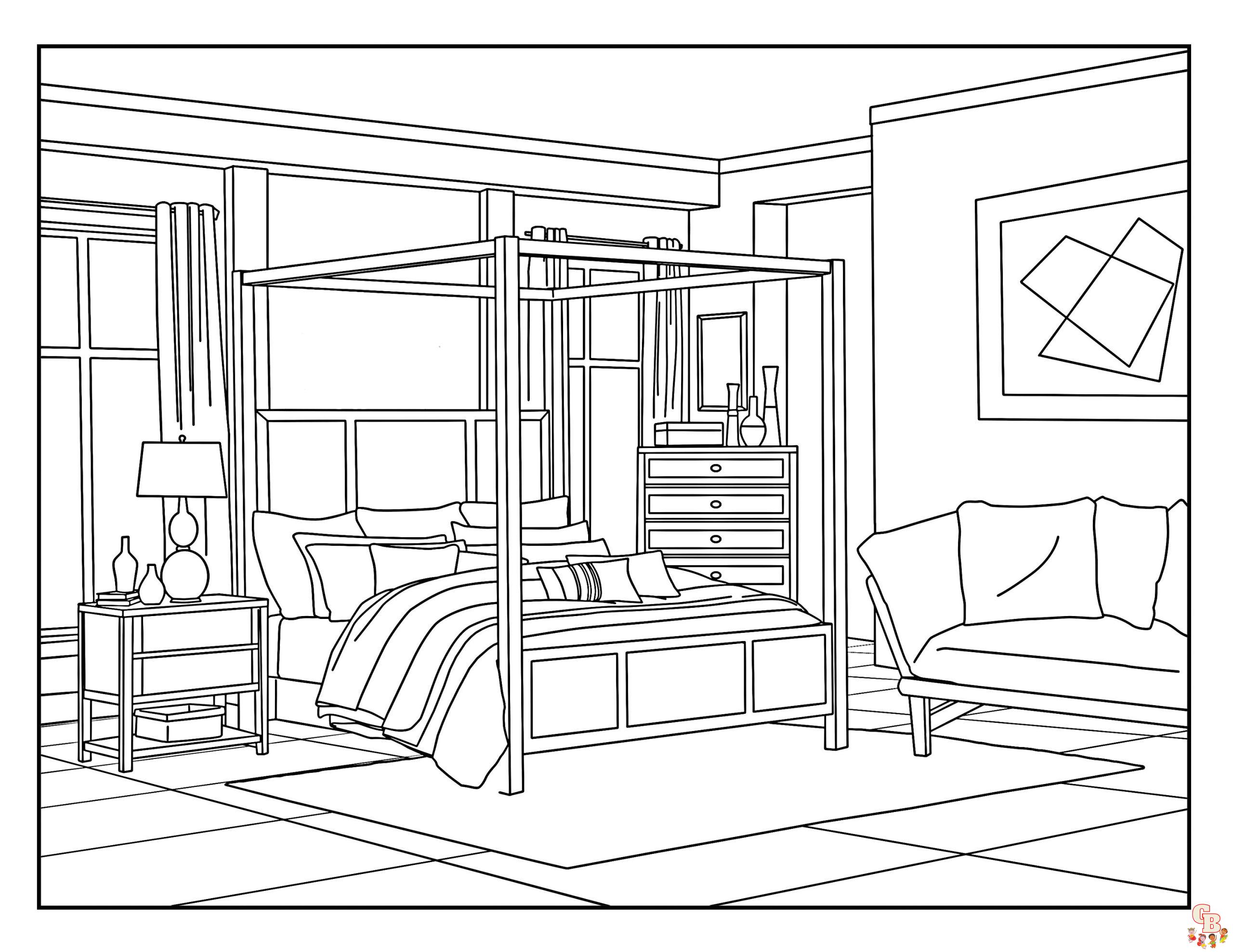 Bedroom Coloring Pages 3
