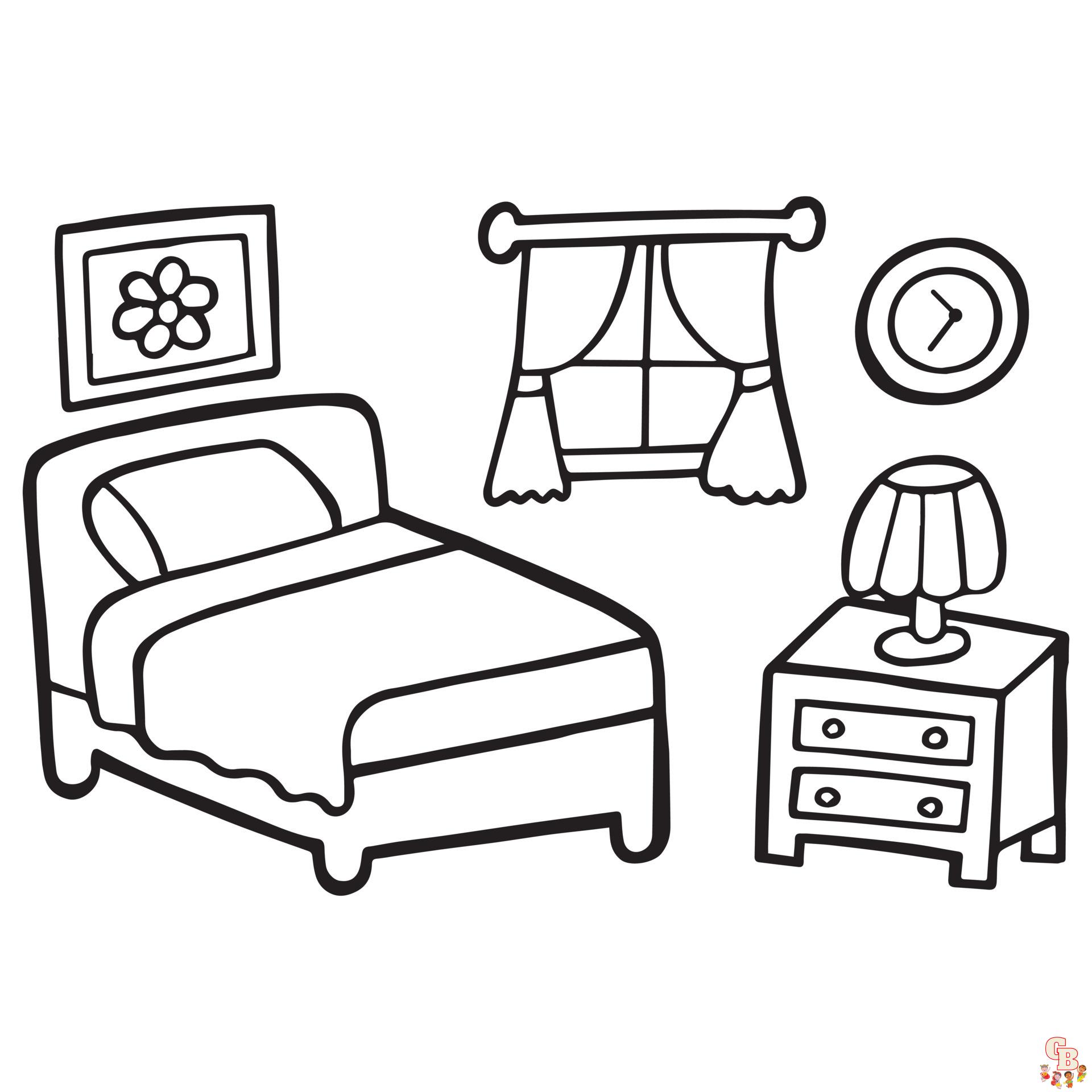 Bedroom Coloring Pages 5
