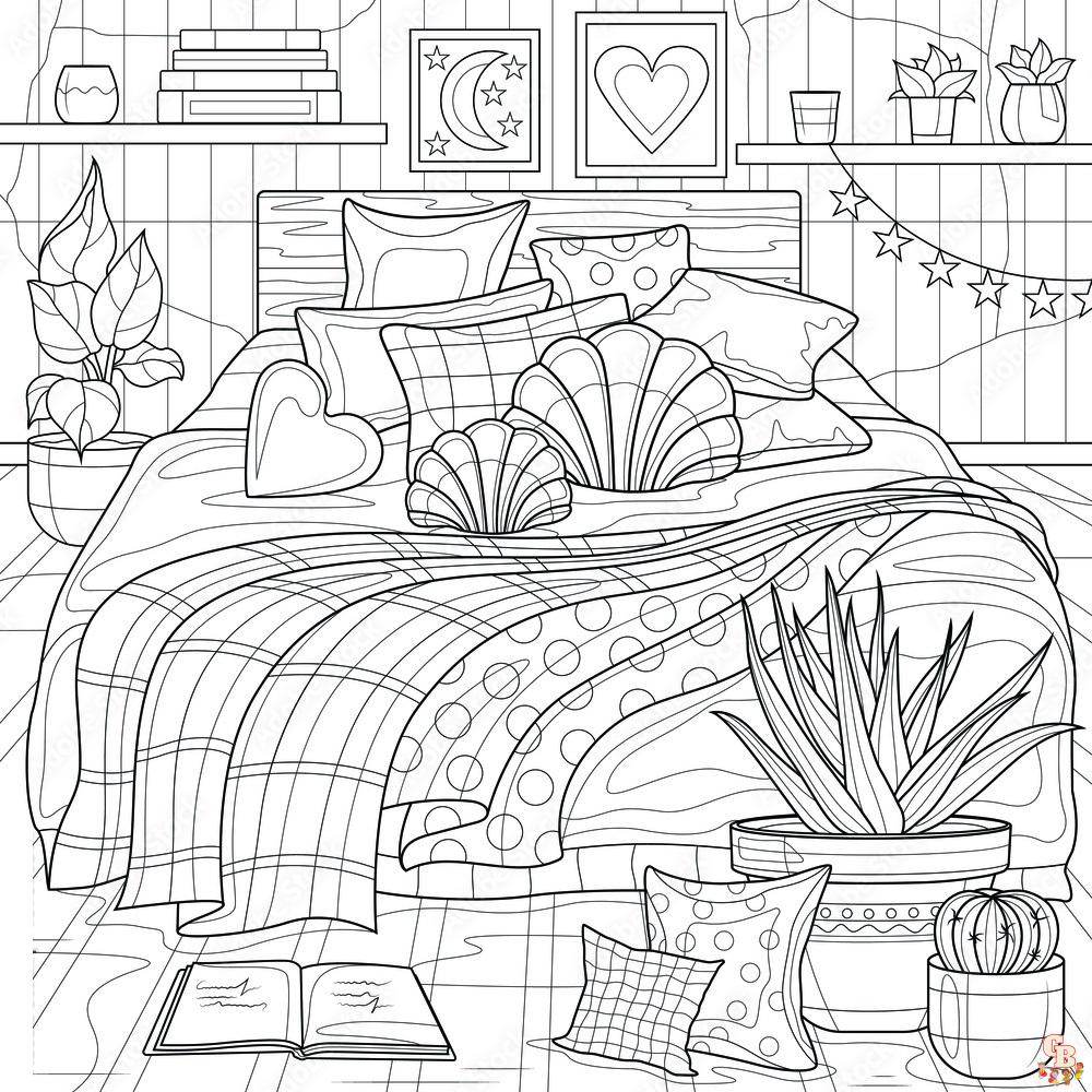 Bedroom Coloring Pages 6