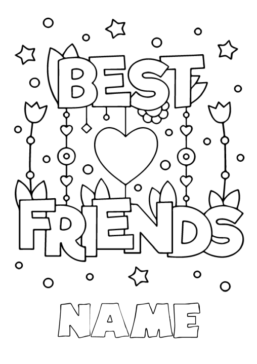 Pages De Coloriage Des Meilleurs Amis Imprimables Gratuites Et