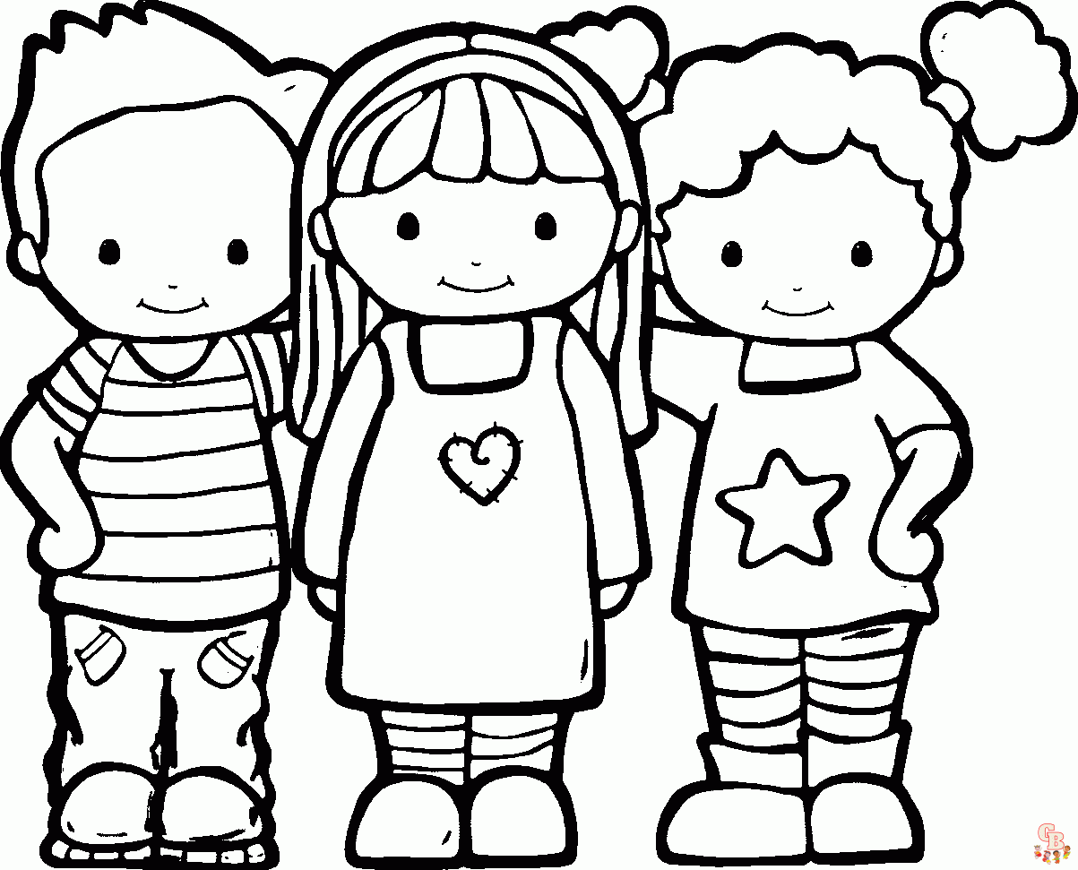 Desenhos para colorir de melhores amigos grátis - Desenhos para