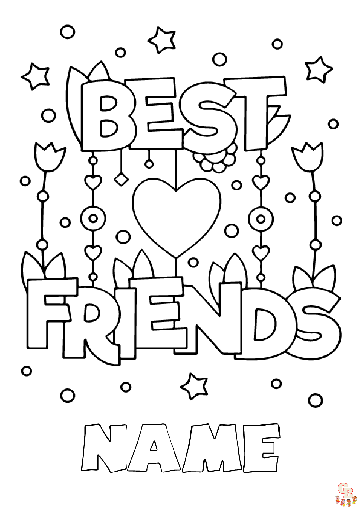 Best Friend Coloring Pages 1