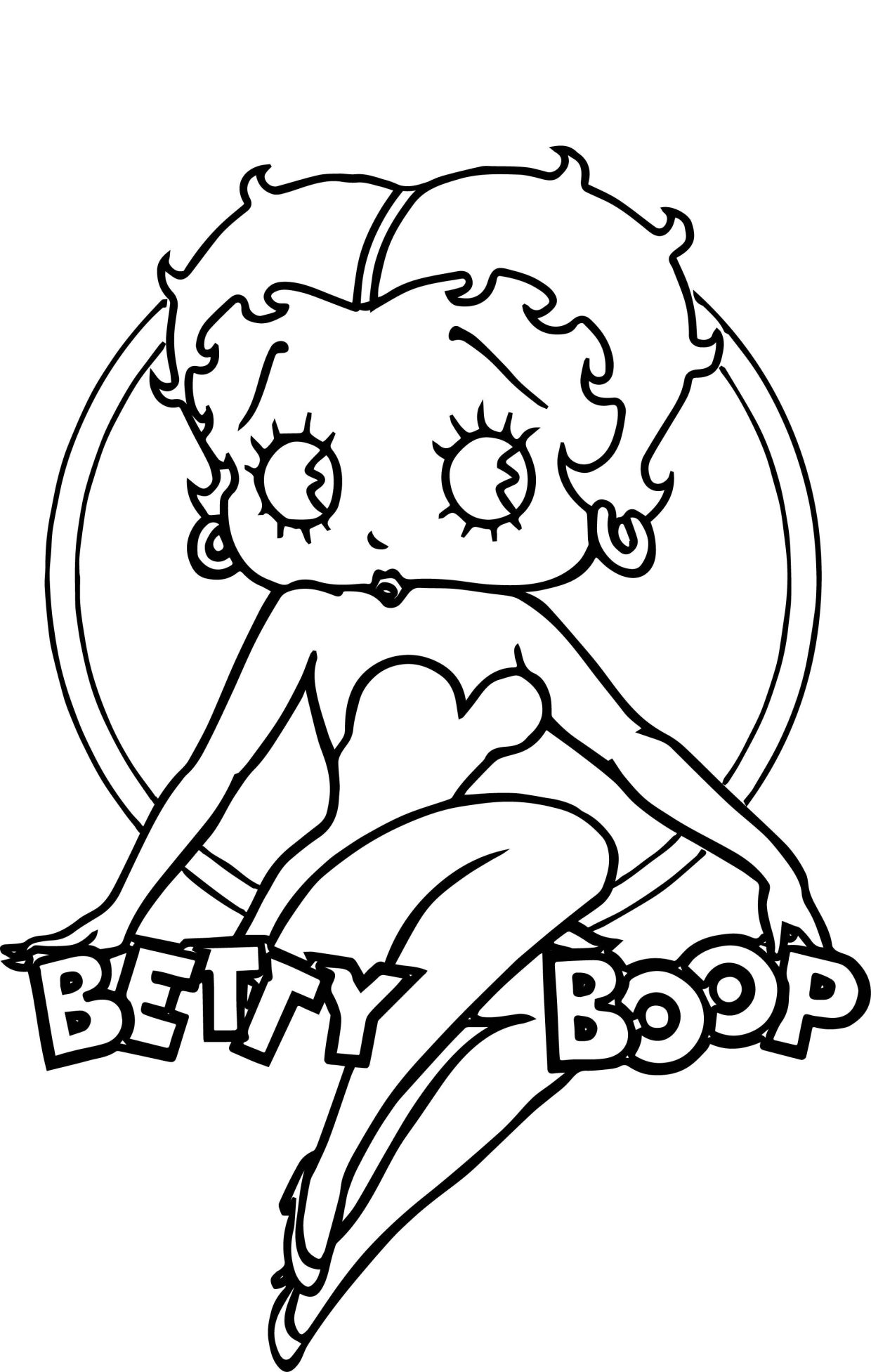 Betty Boop Coloring Pages 1
