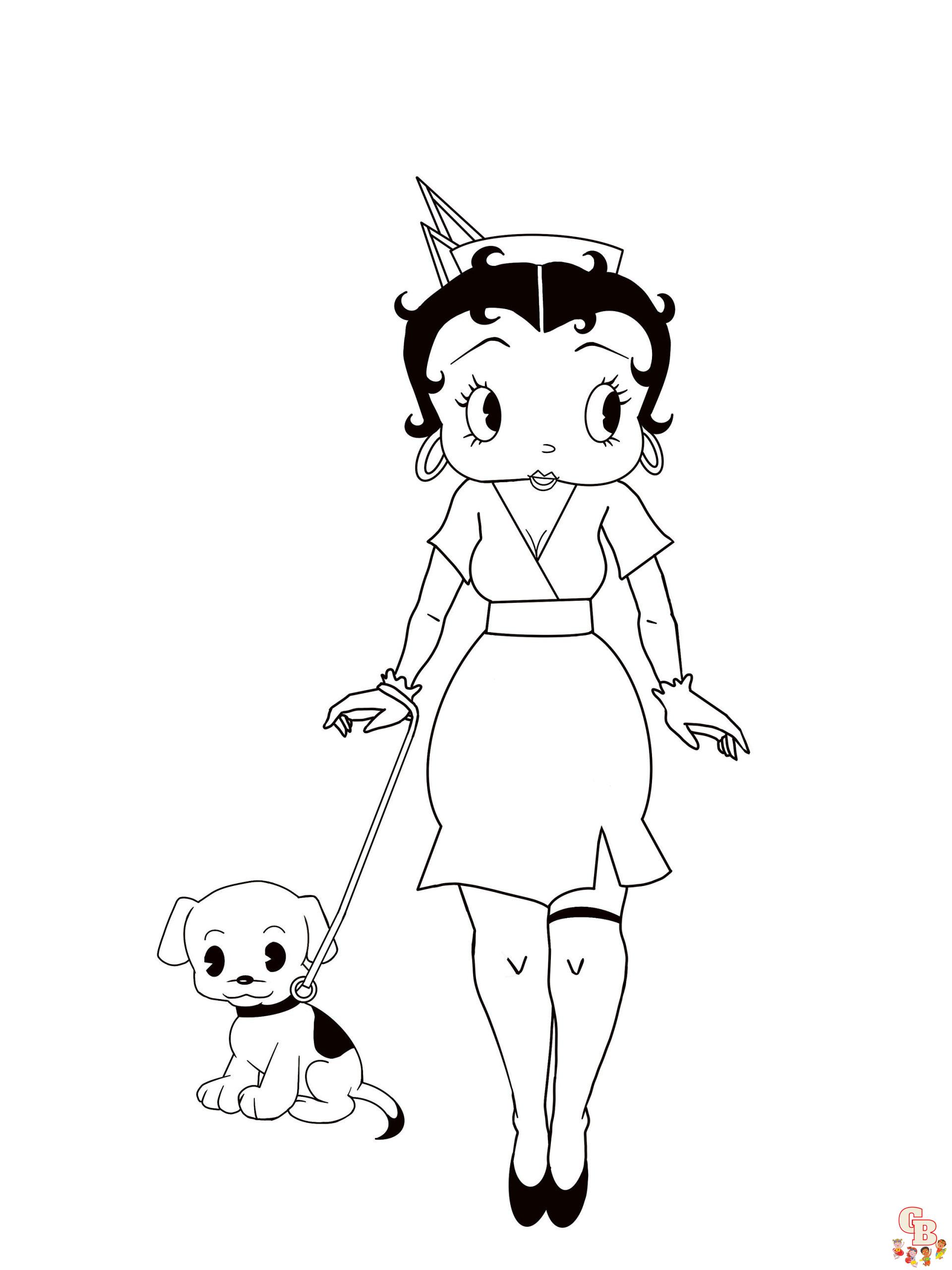Betty Boop Coloring Pages 3