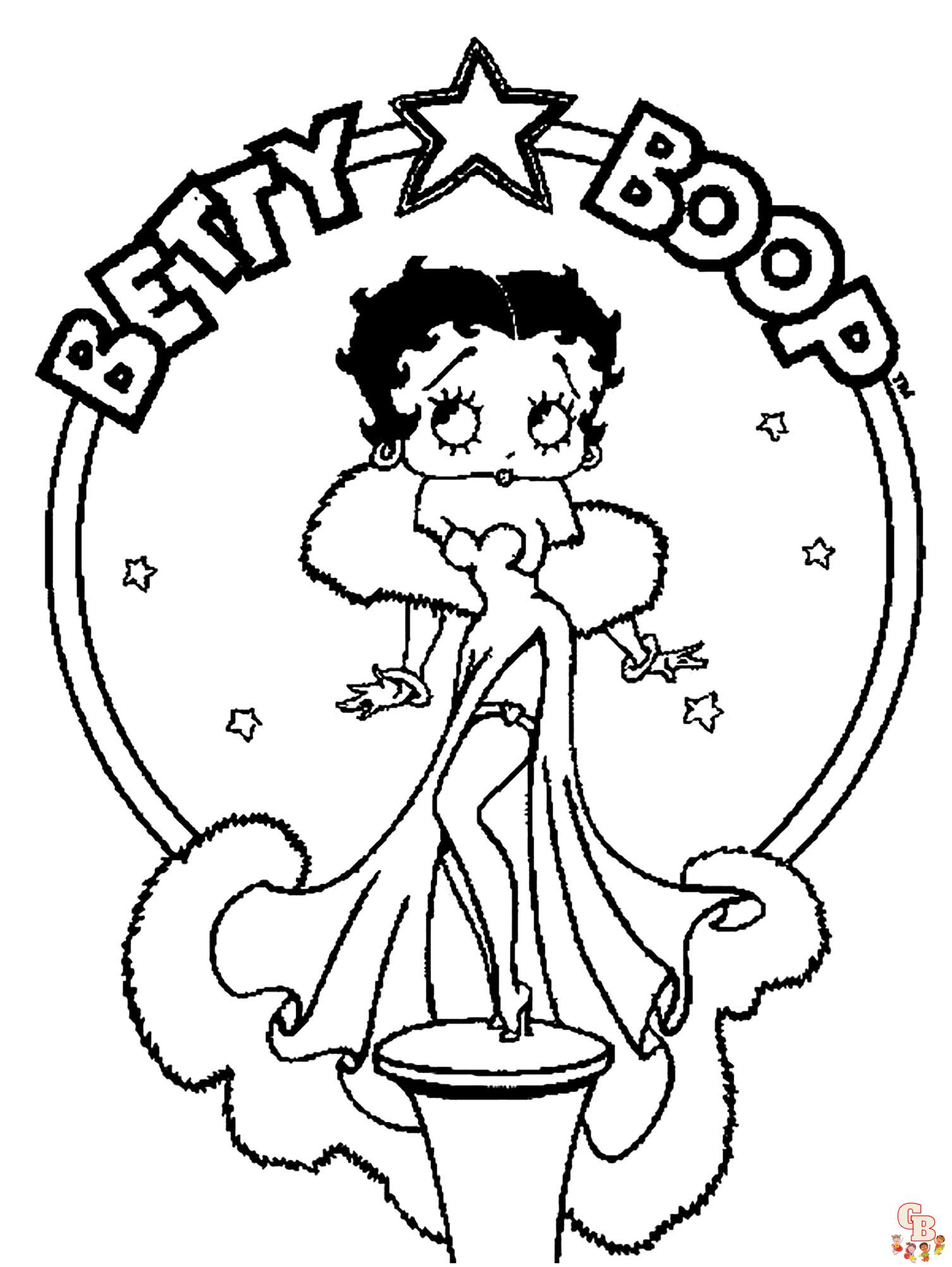 Betty Boop Coloring Pages 4