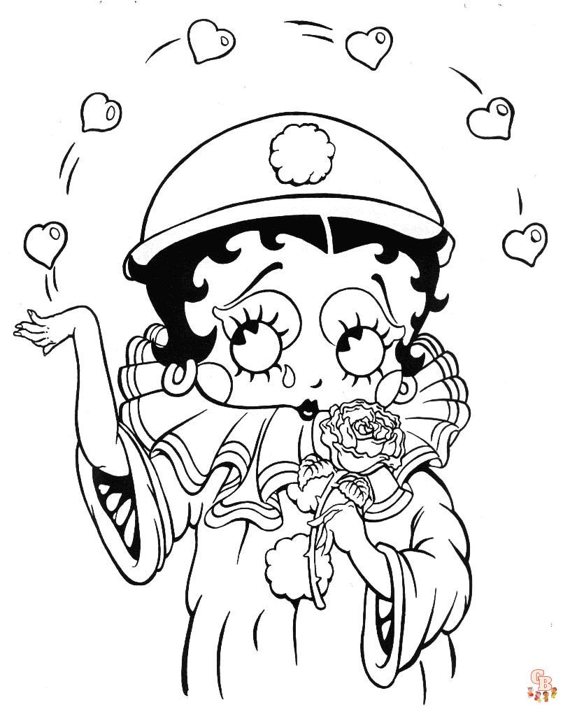 Betty Boop Coloring Pages 6