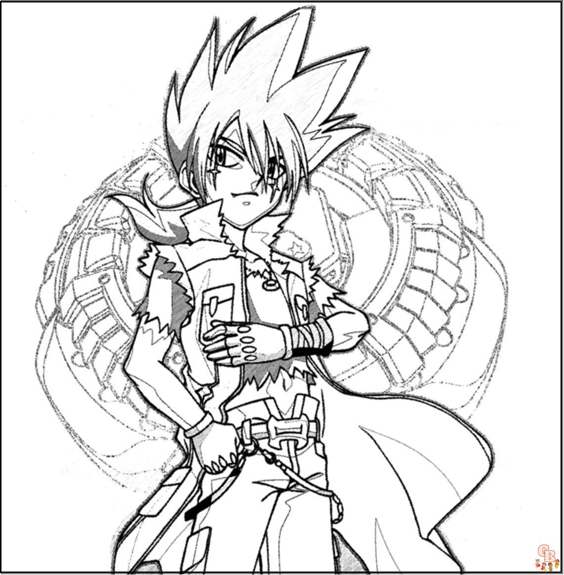 Beyblade Coloring Pages: Free Printable Sheets for Kids