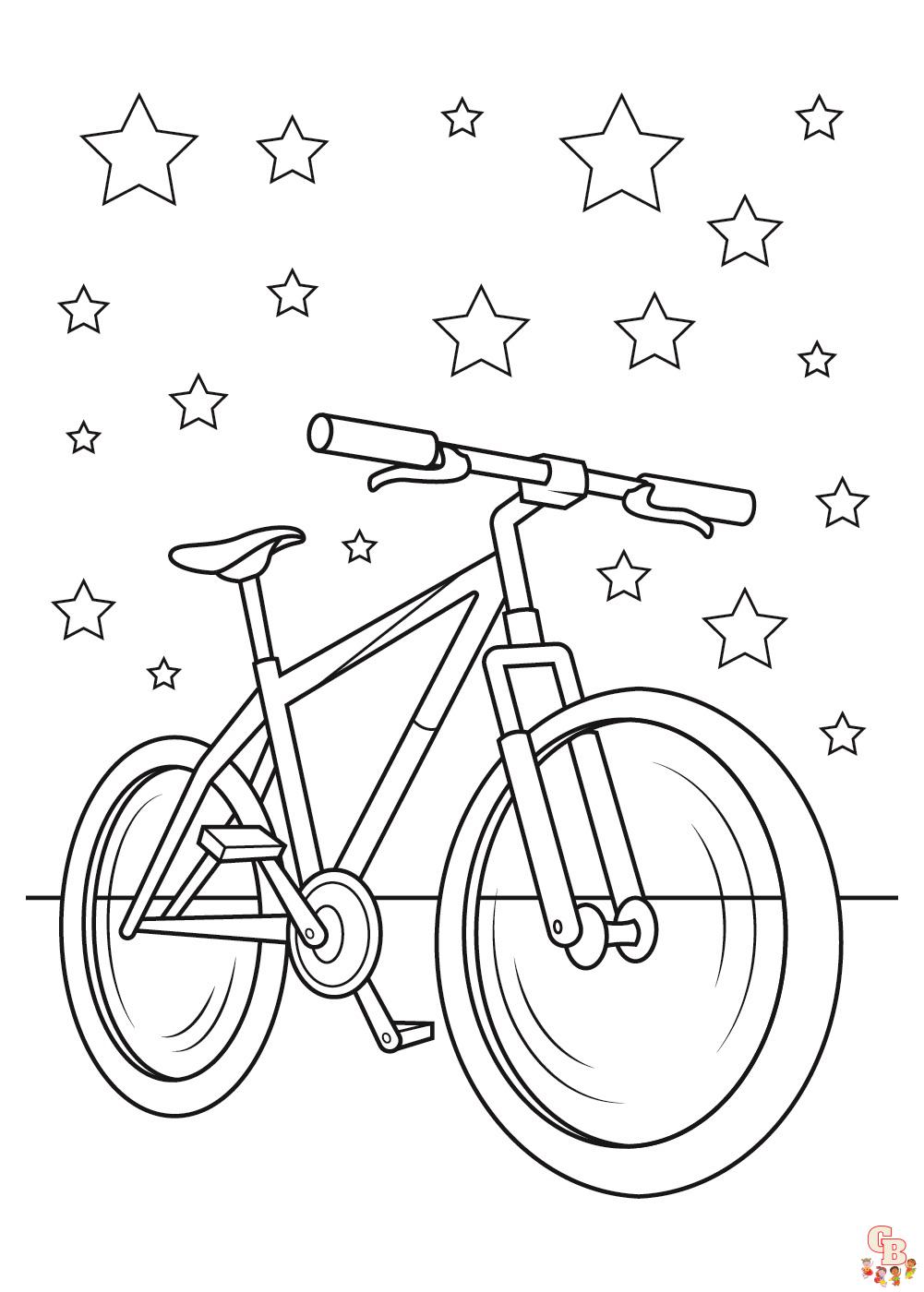 Раскраска Велосипед для детей