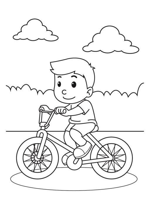 Bike Coloring Pages - Free Printable Sheets for Kids | GBcoloring