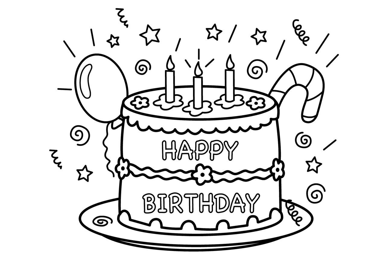 14 Free Printable Cake Coloring Pages for Kids and Adults | Skip To My Lou