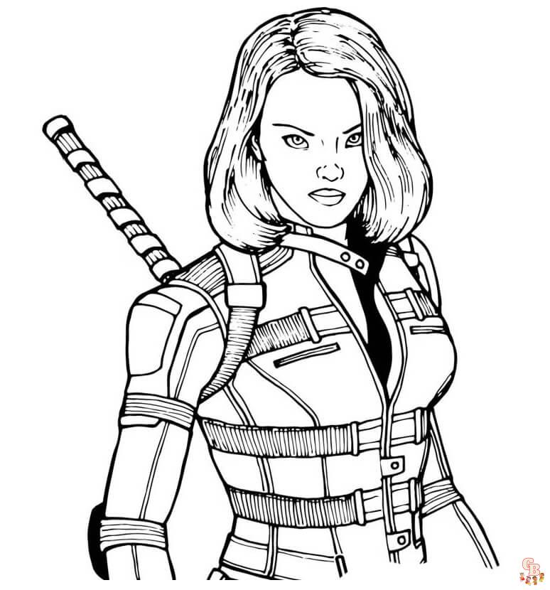 Black Widow Coloring Pages 1