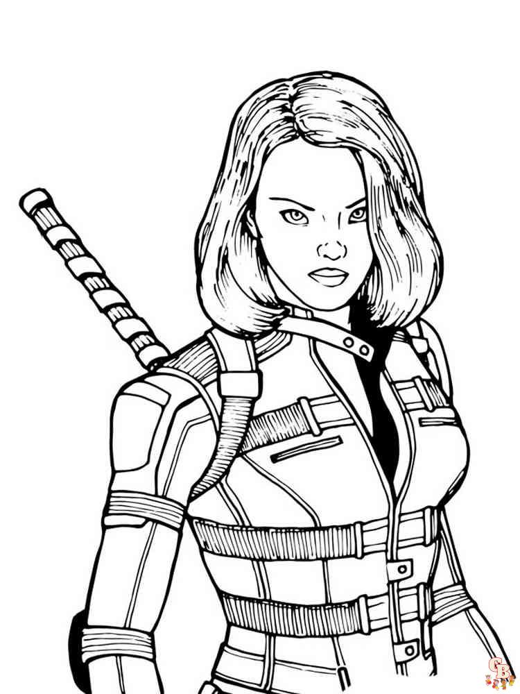 Black Widow Coloring Pages 4