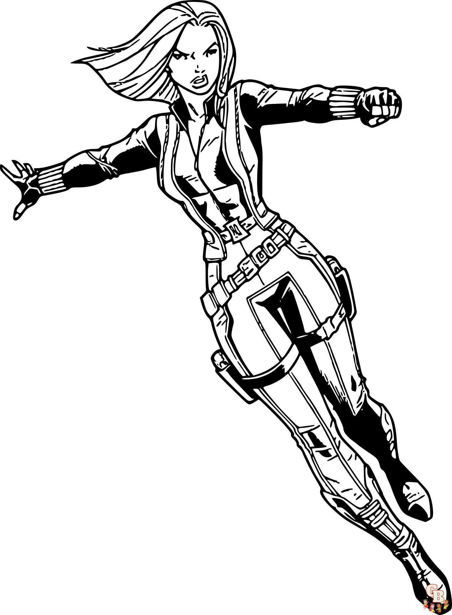 Black Widow Coloring Pages 7