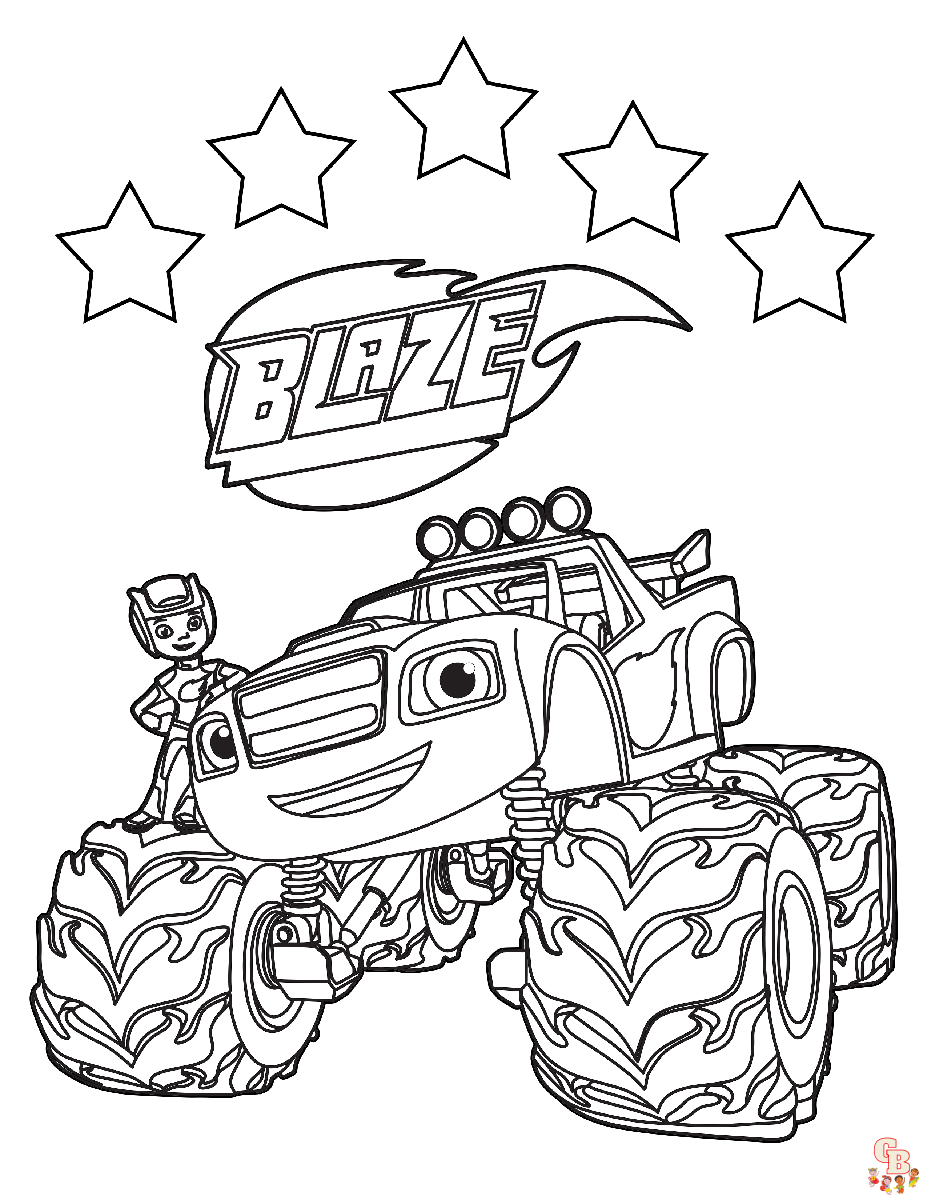 Blaze coloring pages 13