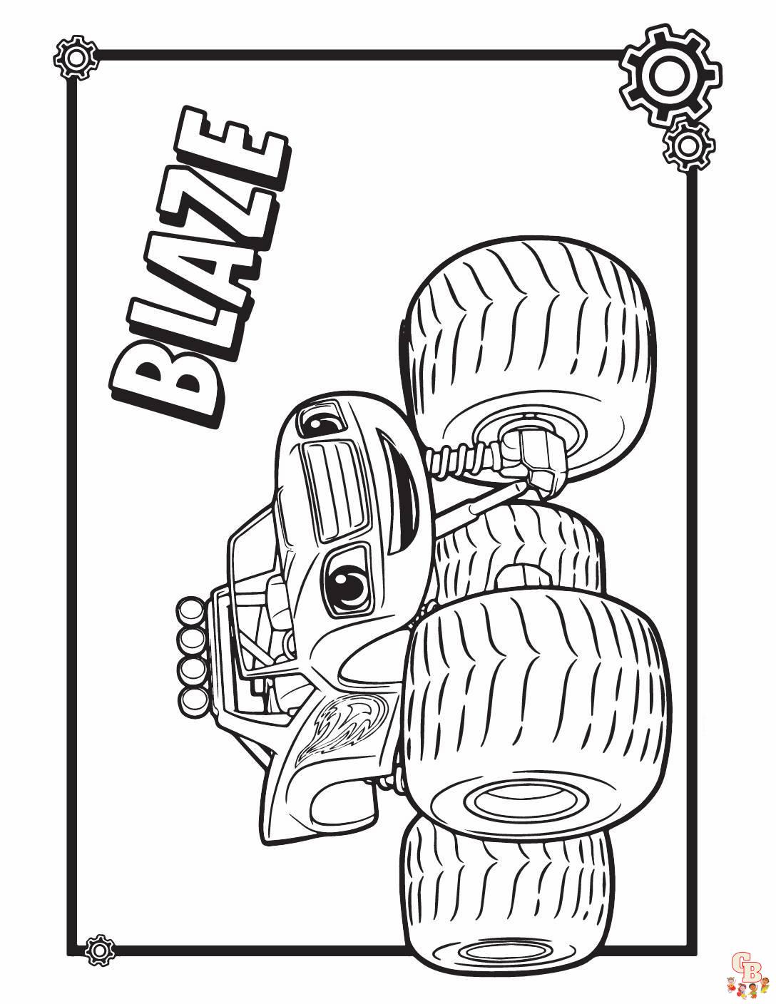 Blaze coloring pages 17