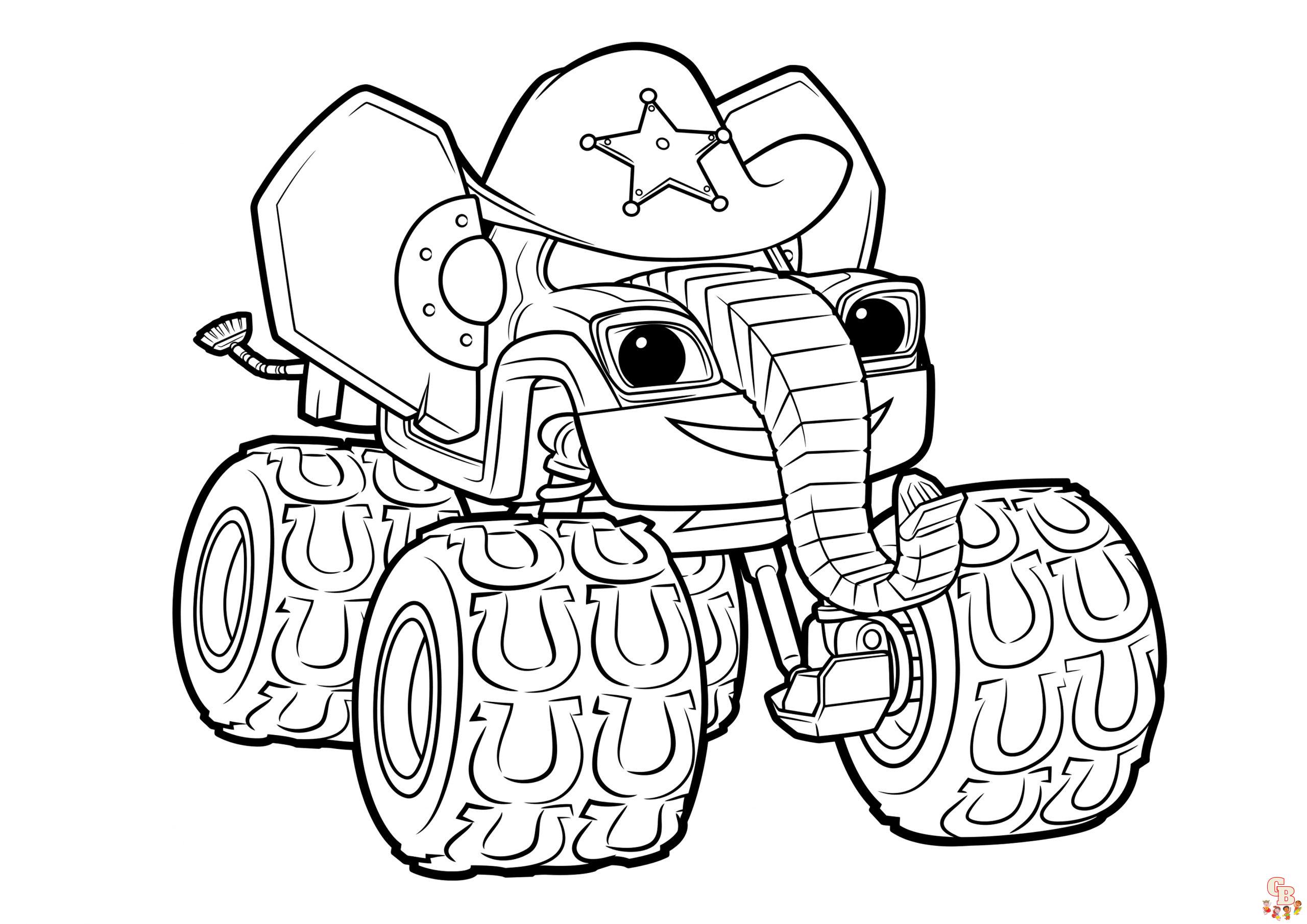 Blaze coloring pages 19