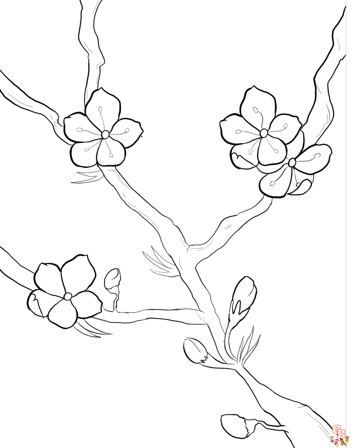 Blossom Coloring Pages 1