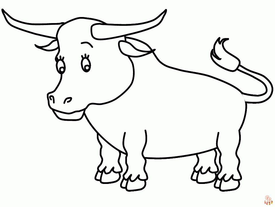 Bull Coloring Pages 2