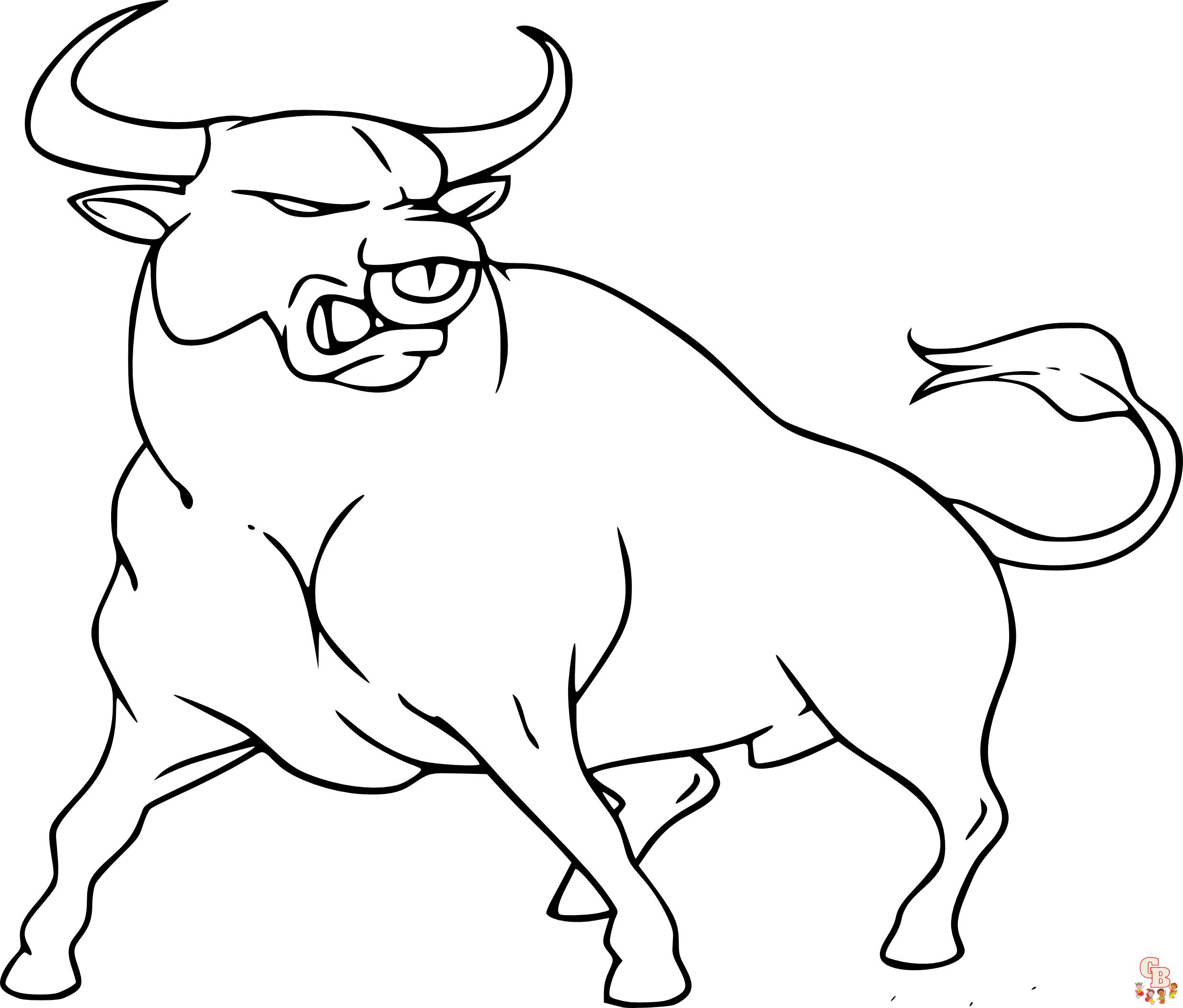 Bull Coloring Pages 3