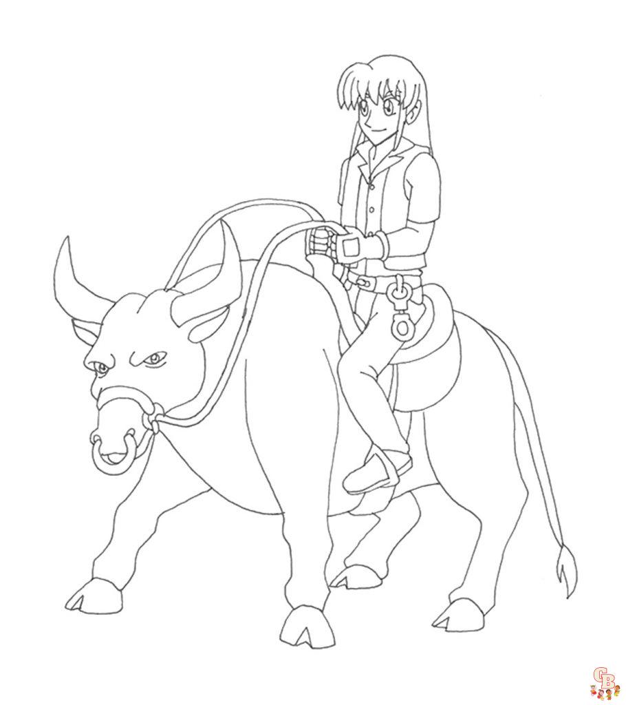 Bull Coloring Pages 7