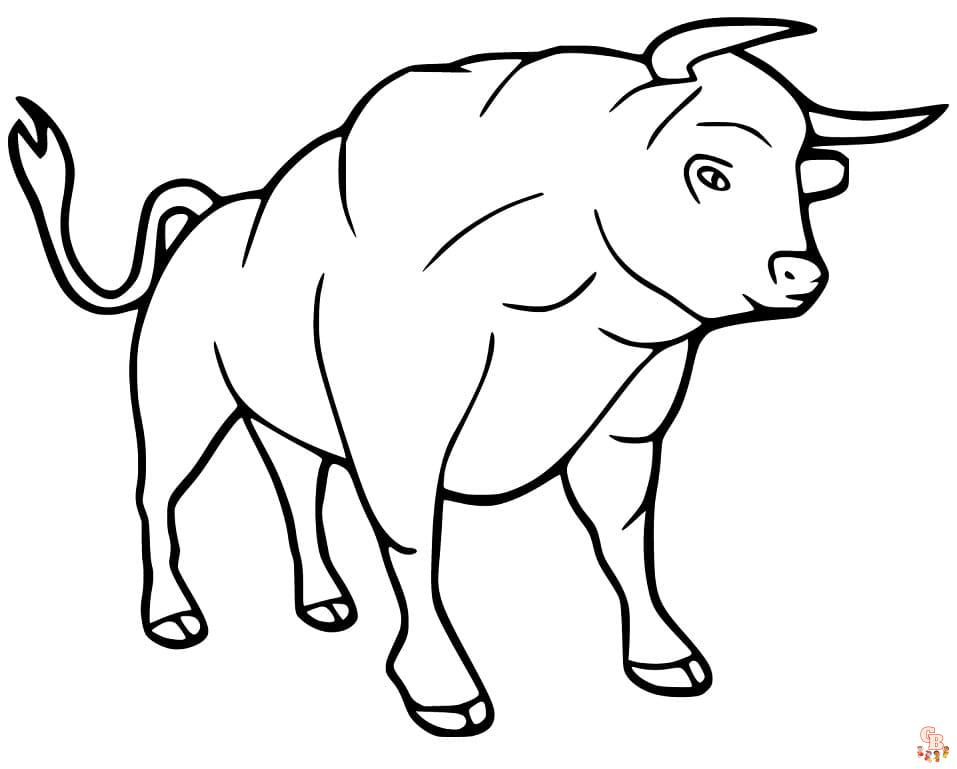 Bull Coloring Pages 8