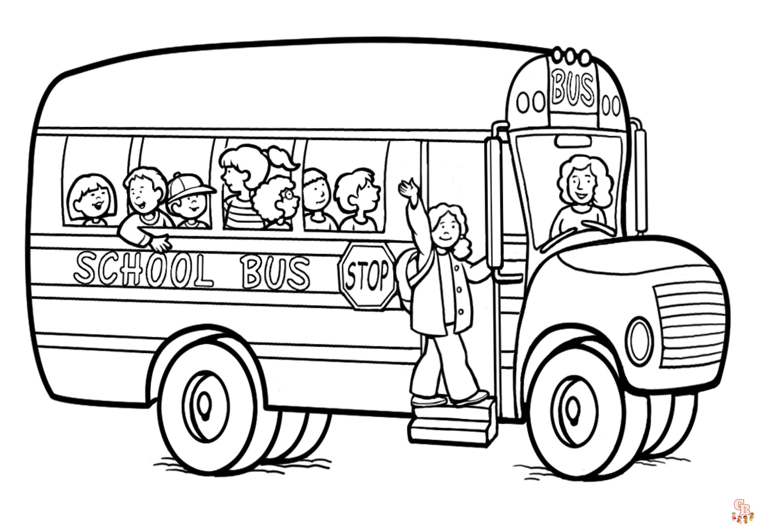 Bus Coloring Pages 1