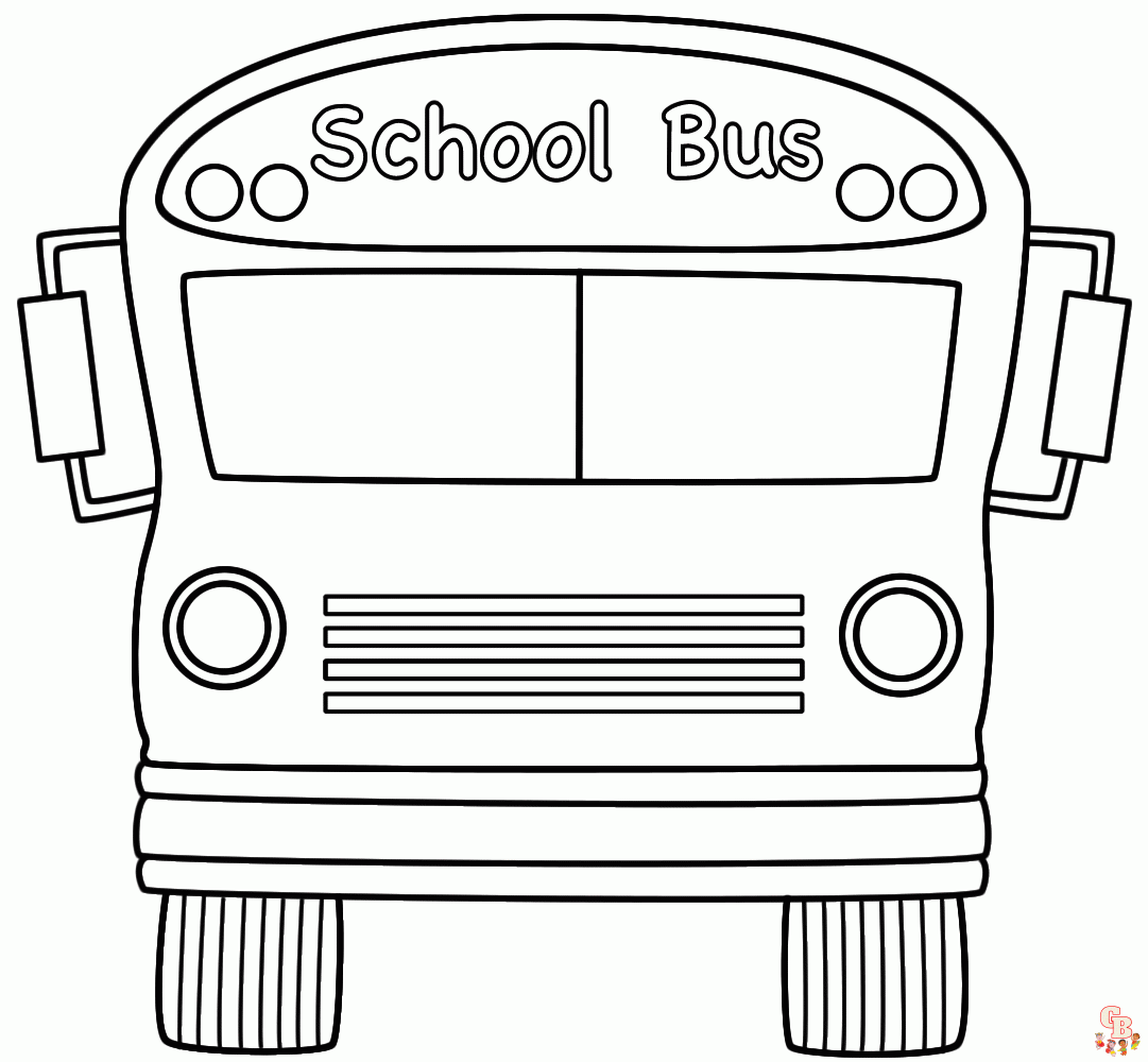 Раскраска - Школьный автобус