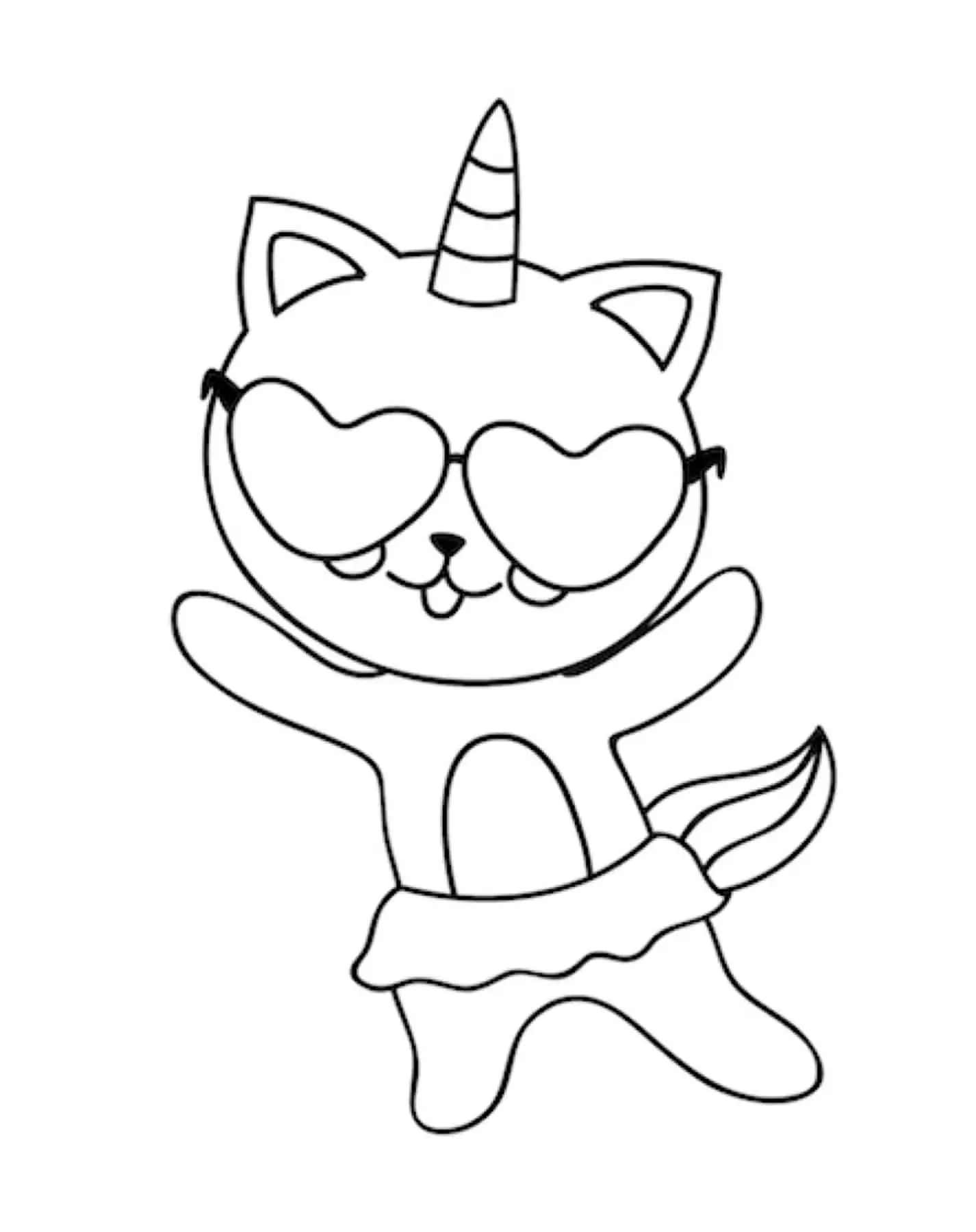 Caticorn Coloring Pages