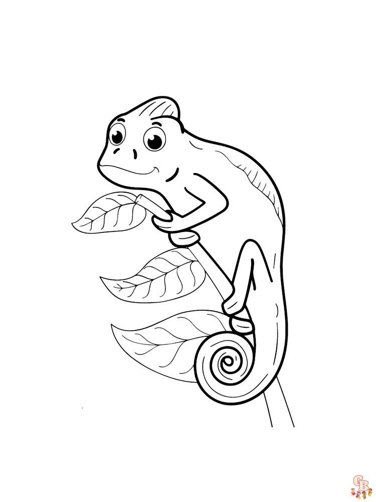 Chameleon Coloring Pages 1