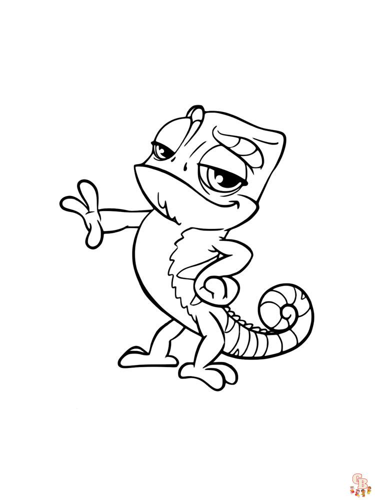 Chameleon Coloring Pages 13