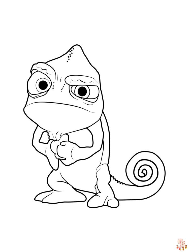 Chameleon Coloring Pages 17