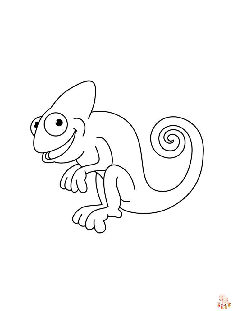 Chameleon Coloring Pages 25