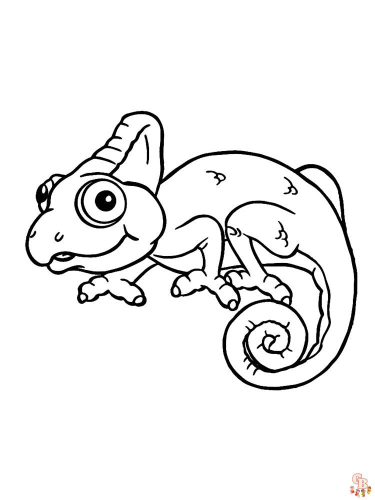 Chameleon Coloring Pages 28