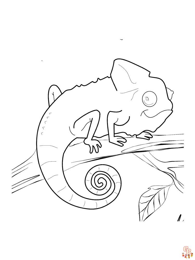 Chameleon Coloring Pages 31