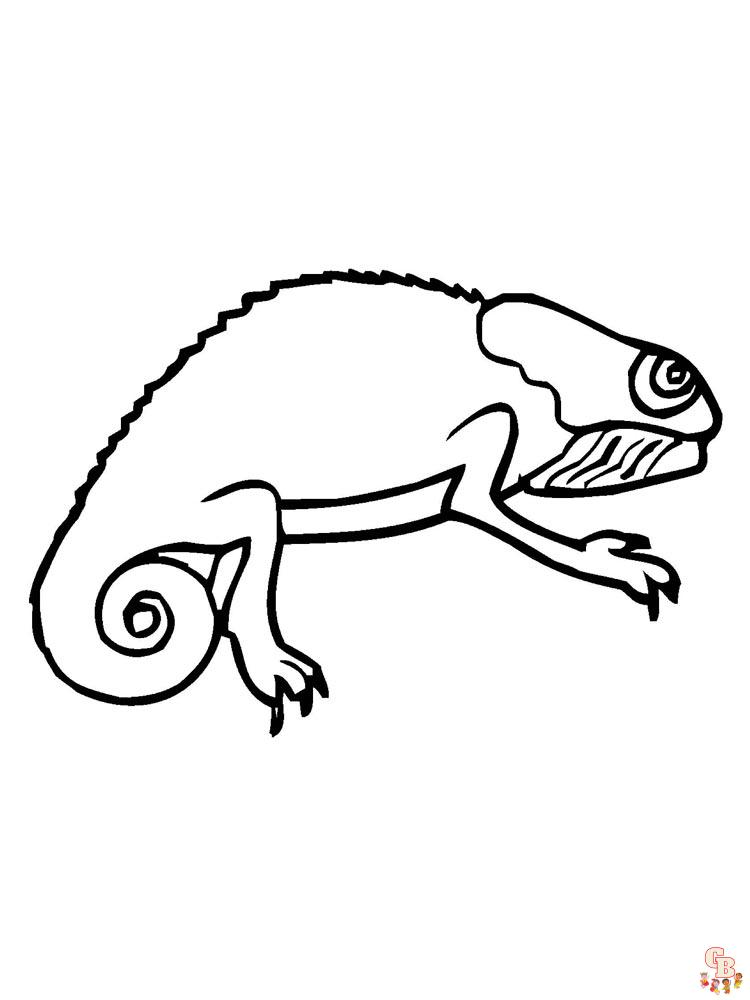 Chameleon Coloring Pages 8