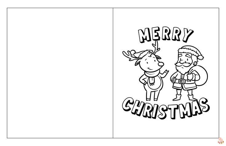 Christmas Cards Coloring Pages 2