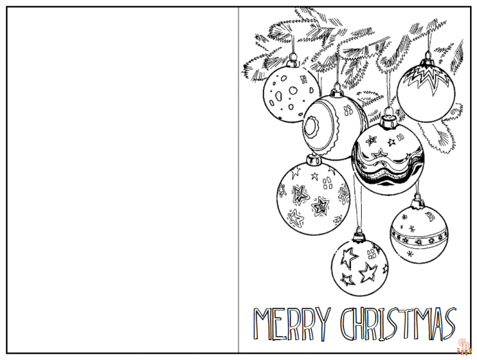 Christmas Cards Coloring Pages 2