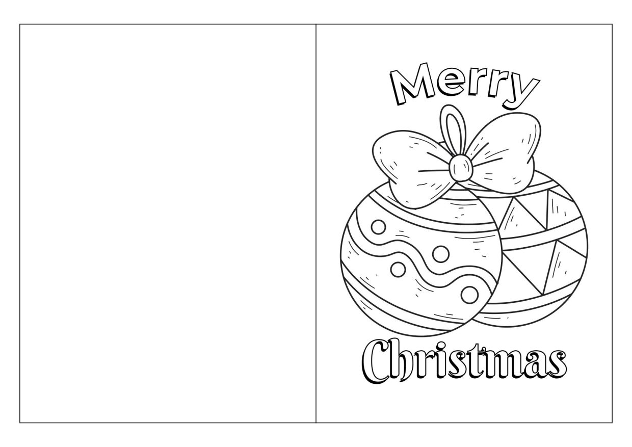 Christmas Cards Coloring Pages Free for Kids - GBcoloring