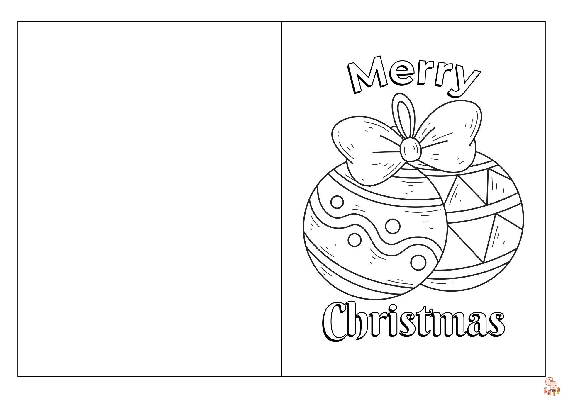 Christmas Cards Coloring Pages 3