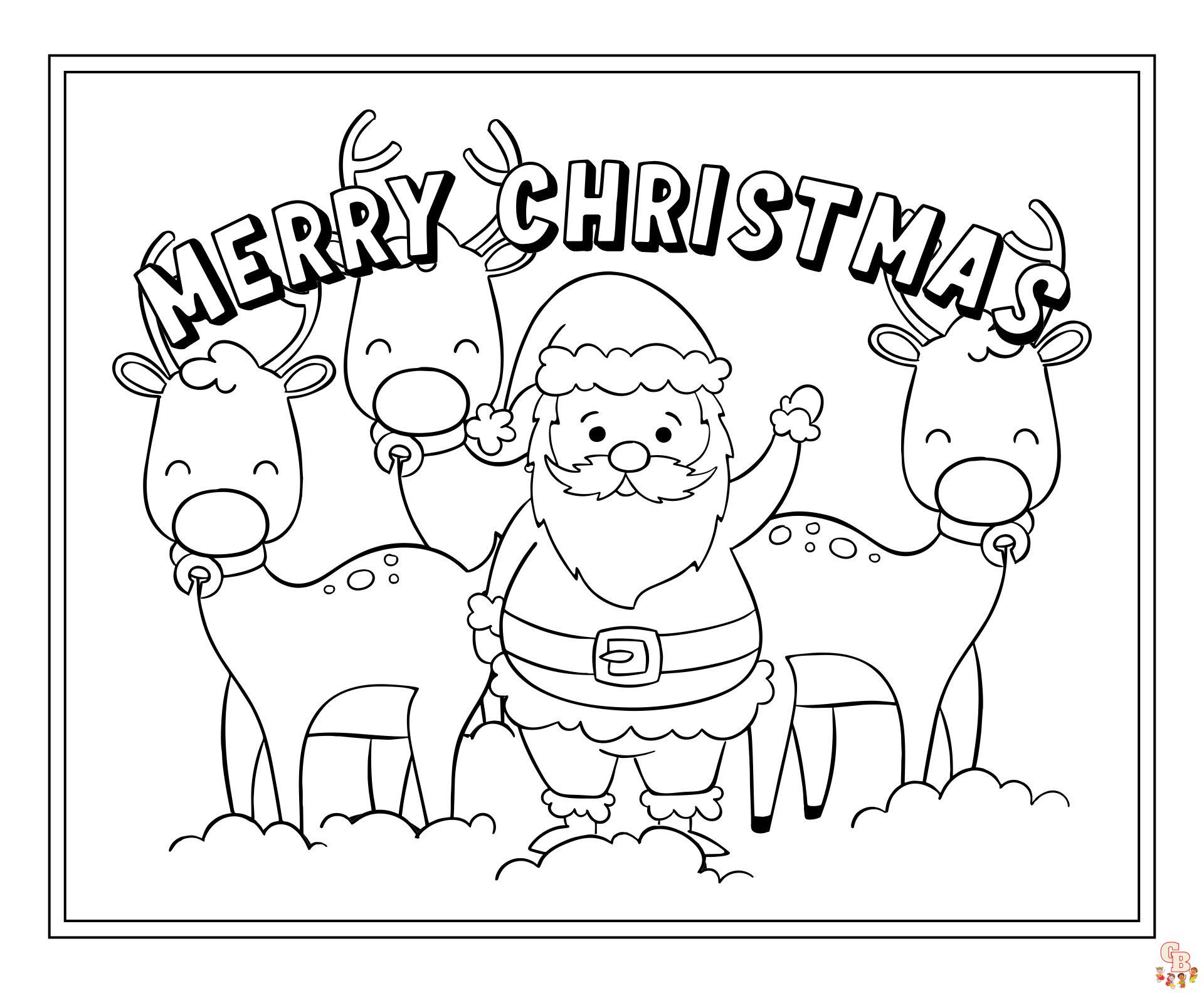 Christmas Cards Coloring Pages 4