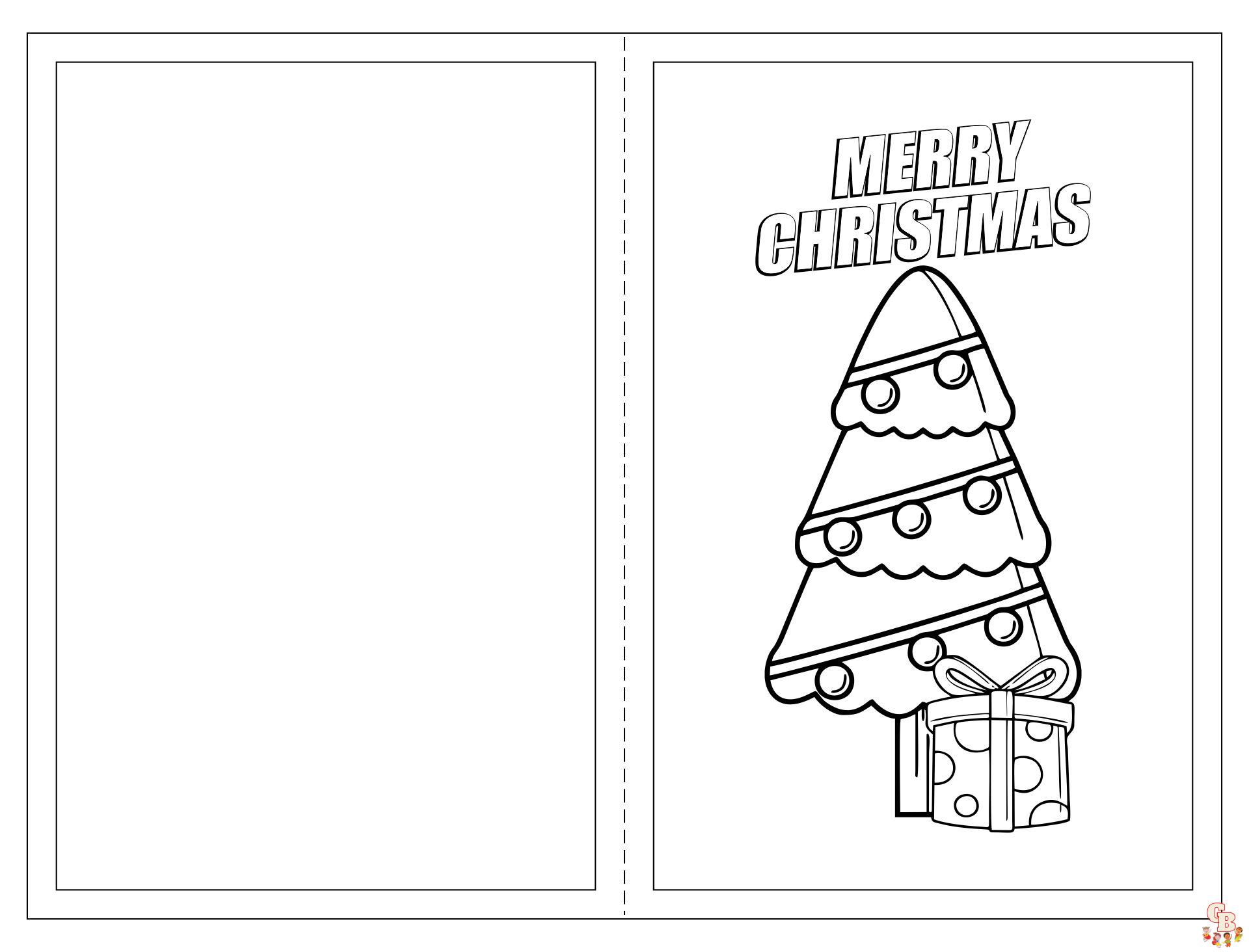 Christmas Cards Coloring Pages 5