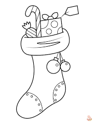 Christmas Stockings Coloring Pages