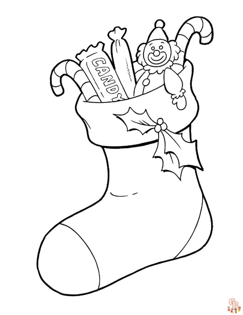 Christmas Stockings Coloring Pages
