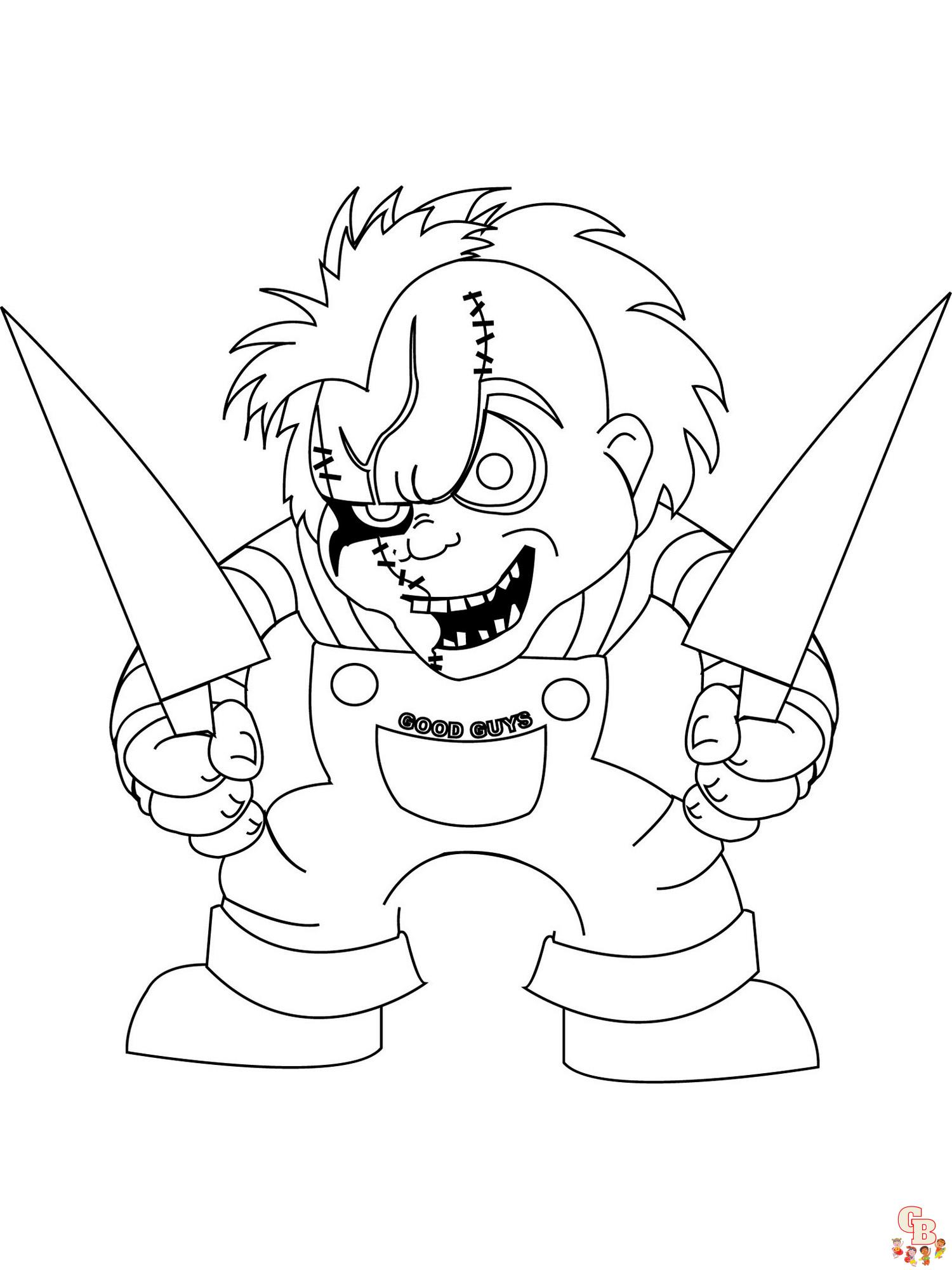 bride of chucky coloring pages
