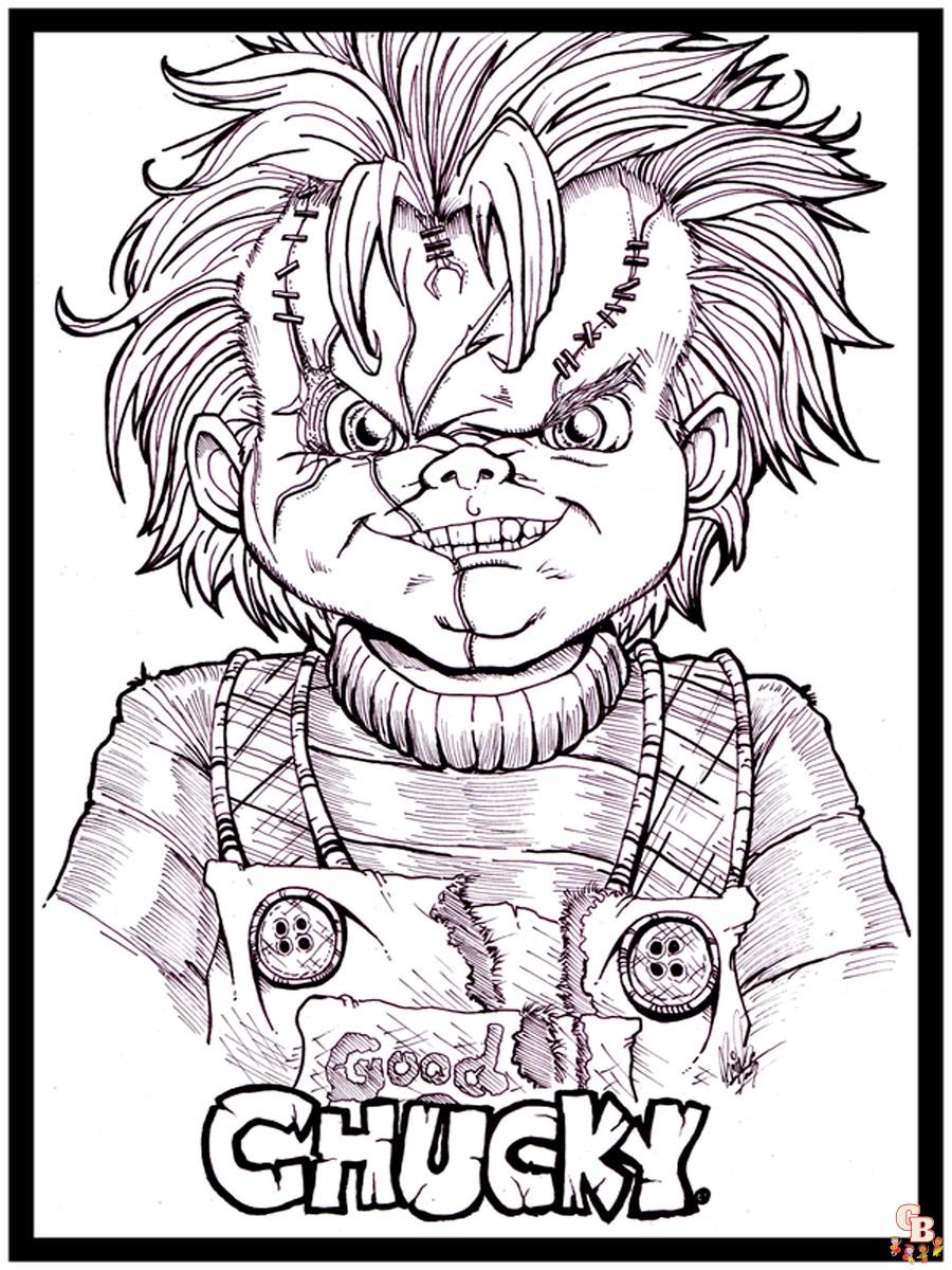 bride of chucky coloring pages