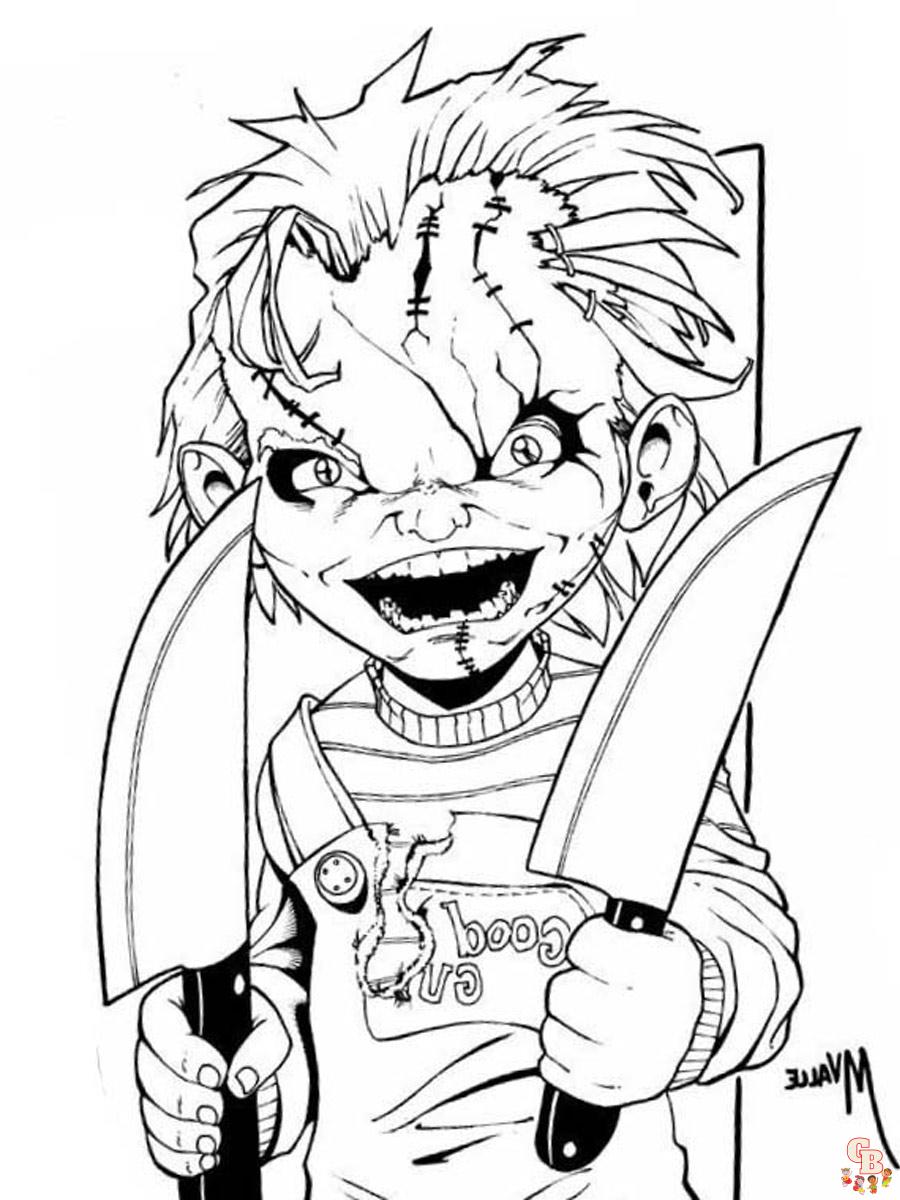 Chucky Coloring Pages Printable, Free, and Easy to Color